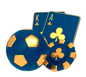 Mostbet | Fotbalový míč, hrací karty král a eso s žetony na Mostbet CZ